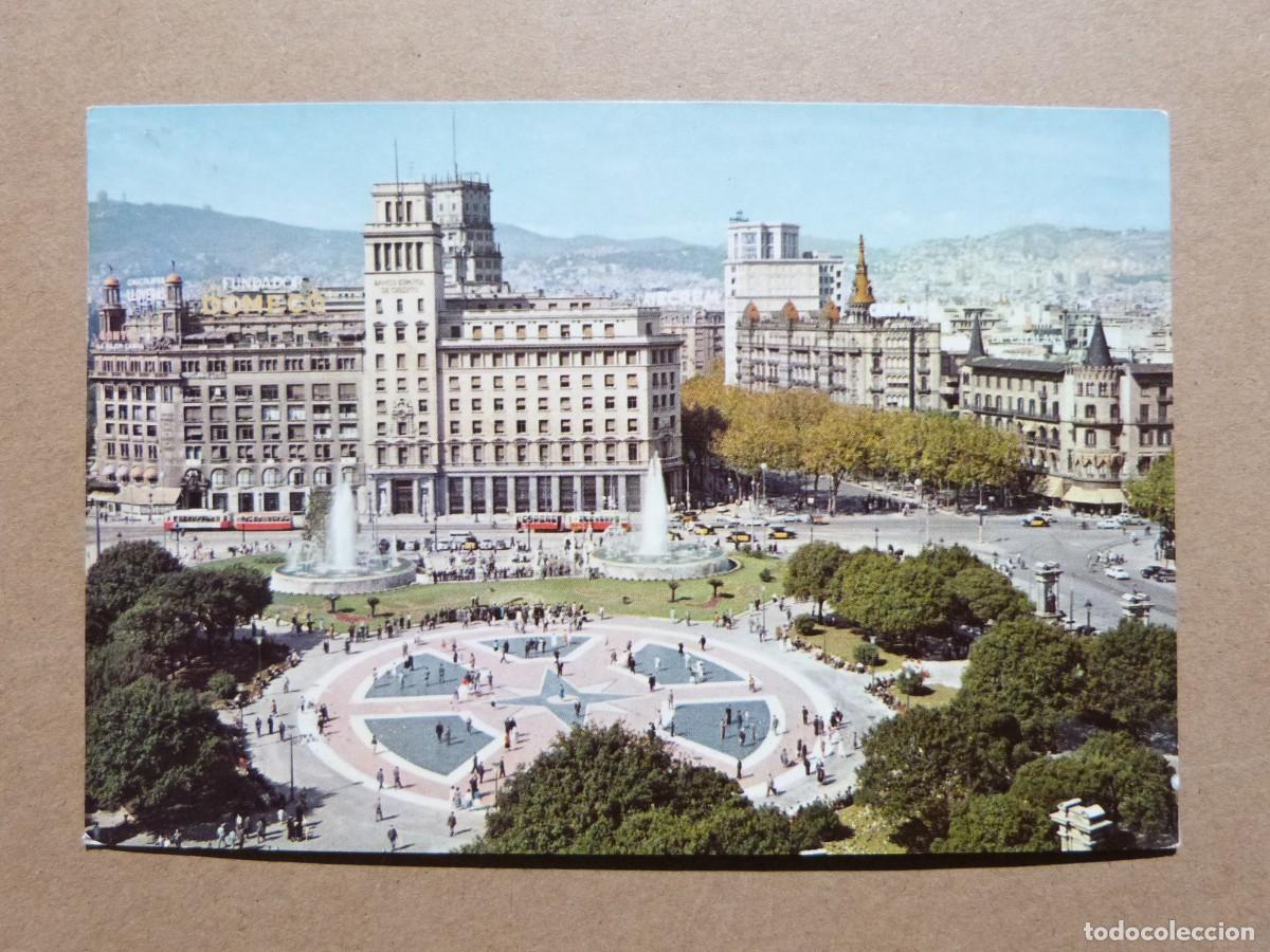 Postales: Postal de Barcelona - Plaza de Catalu&ntilde;a - A&ntilde;os 60