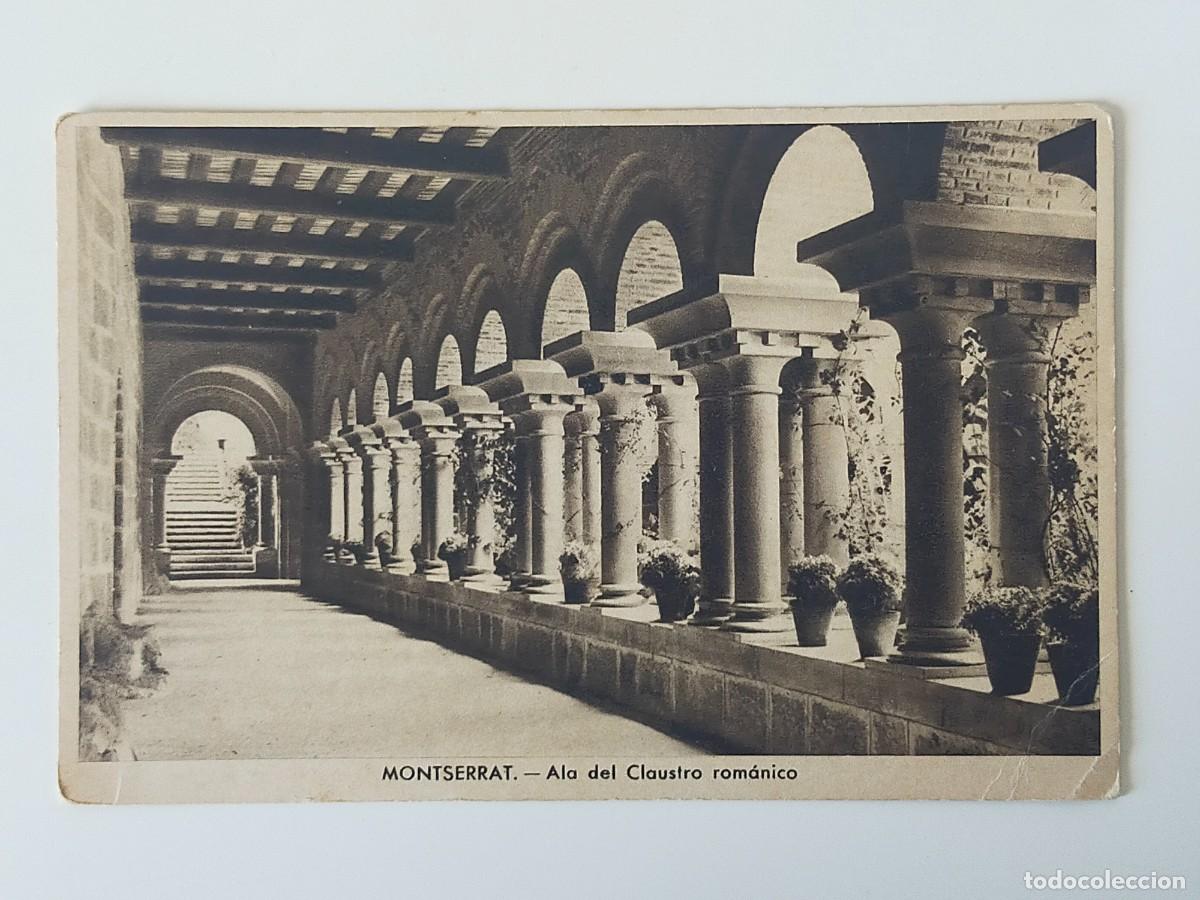 Postales: Tarjeta Postal BARCELONA: Montserrat, Ala del Claustro Rom&aacute;nico - Rieusset - Sin Circular.