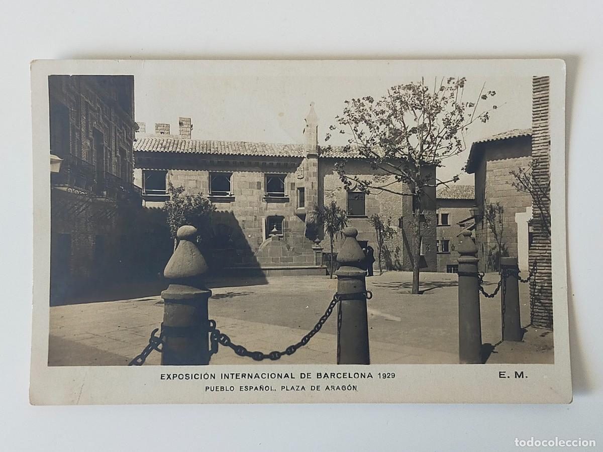 Postales: Tarjeta Postal. EXPOSICI&Oacute;N INTERNACIONAL DE BARCELONA 1929: Pueblo Espa&ntilde;ol - E.M. - Sin Circular
