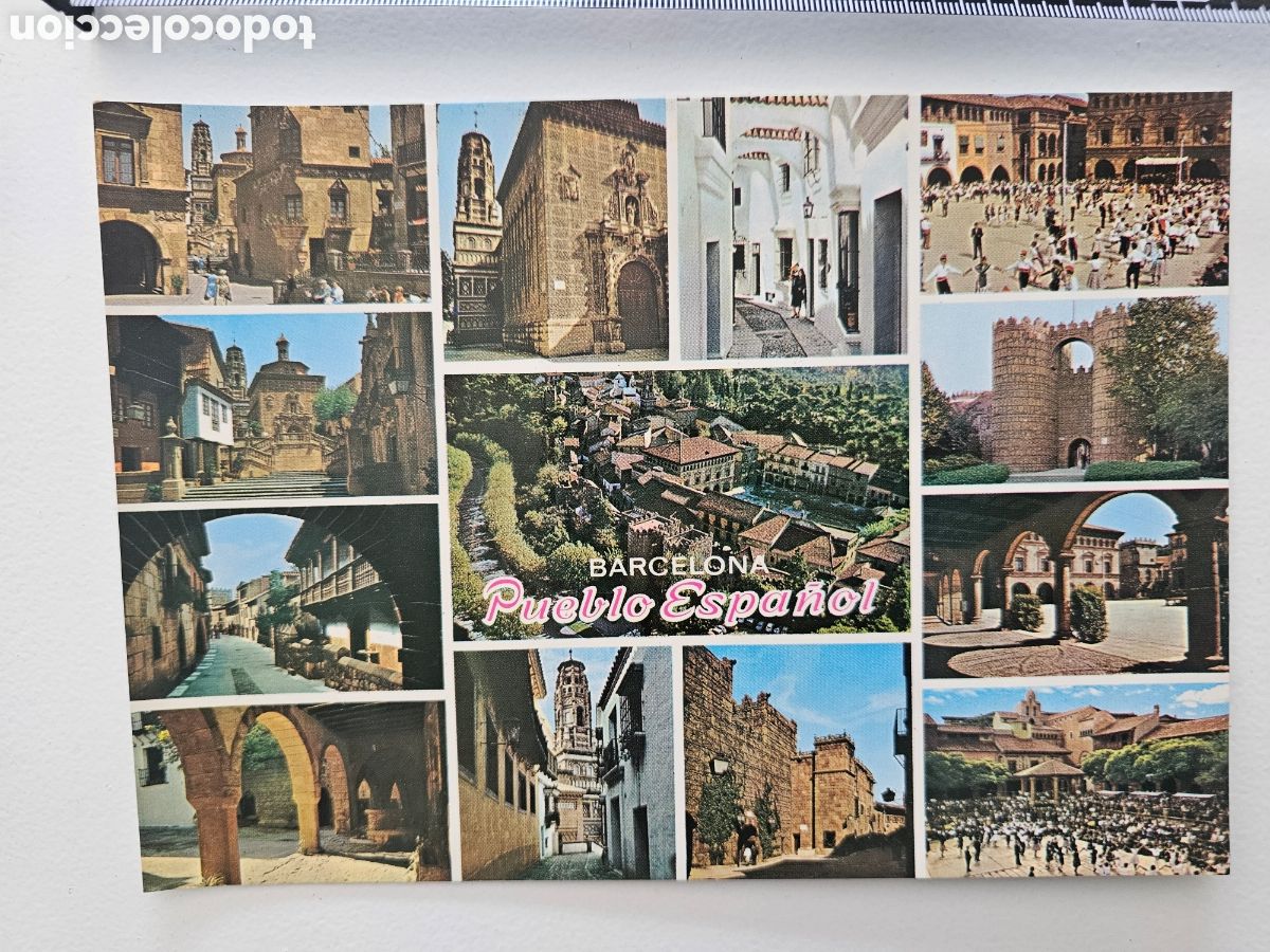 Postales: Postal de gran tama&ntilde;o del Pueblo Espa&ntilde;ol de Barcelona 1983 n&deg;8 Kolorham