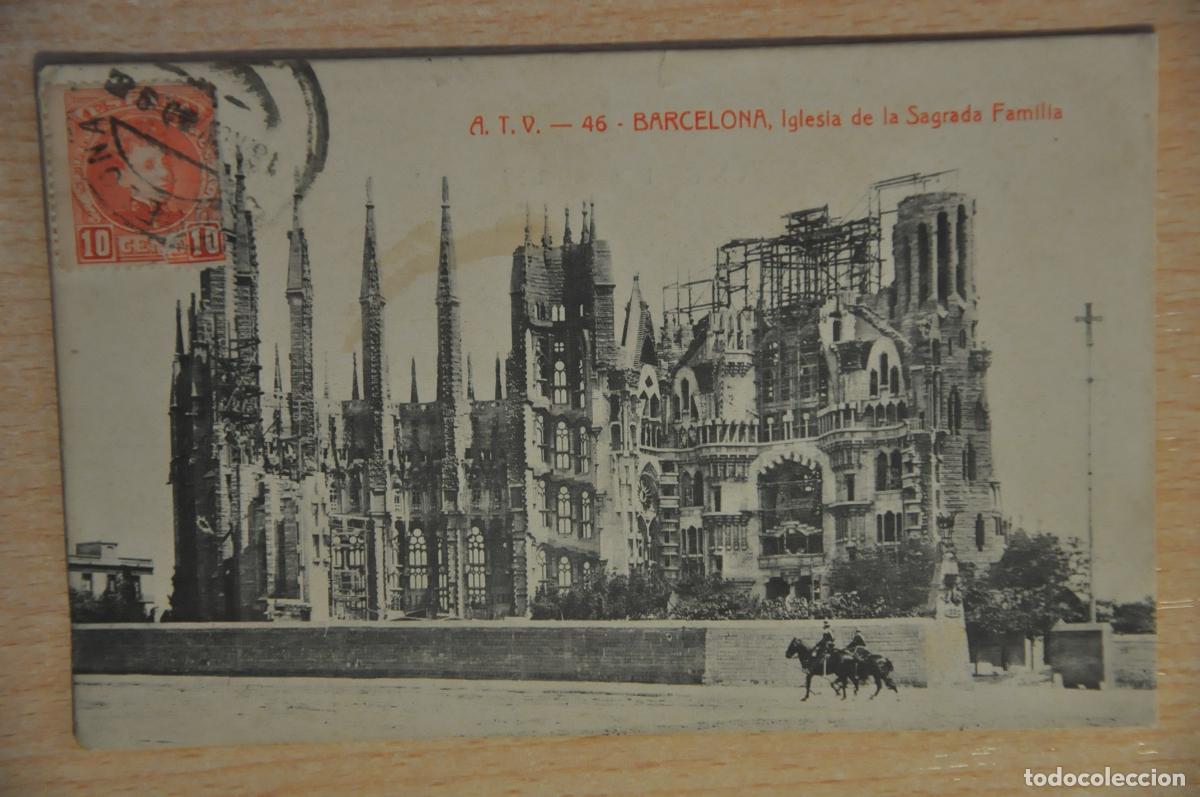 Postales: postal barcelona, iglesia de la sagrada familia atv 46
