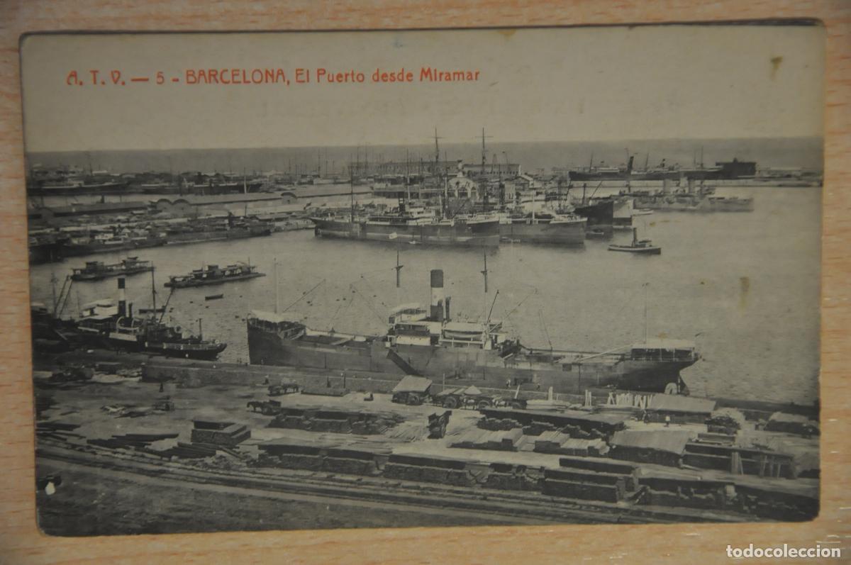 Postales: postal barcelona, el puerto desde miramar atv 5