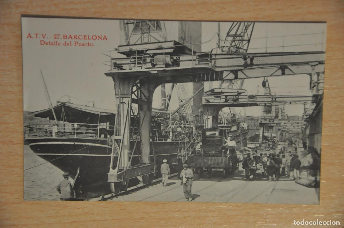 Postales: postal barcelona, detalle del puerto atv 27