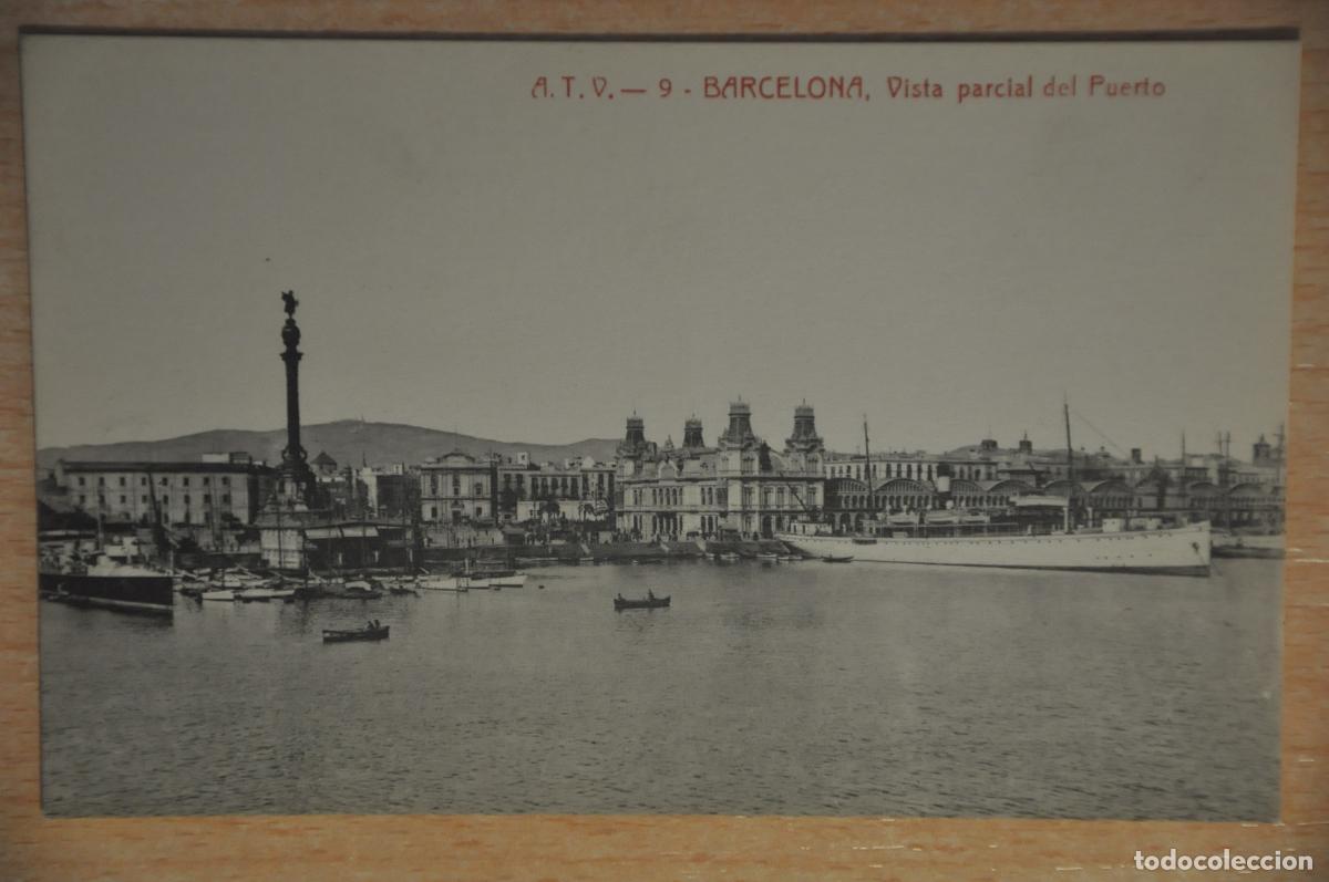Postales: postal barcelona, vista parcial del puerto atv 9