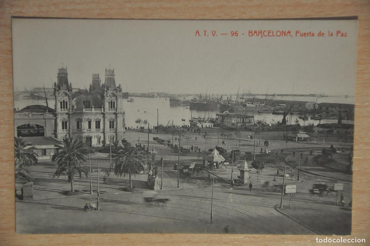 Postales: postal barcelona, puerta de la paz atv 96