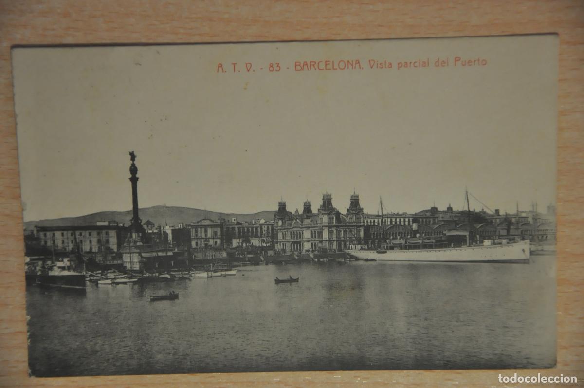 Postales: postal barcelona, vista parcial del puerto atv 83