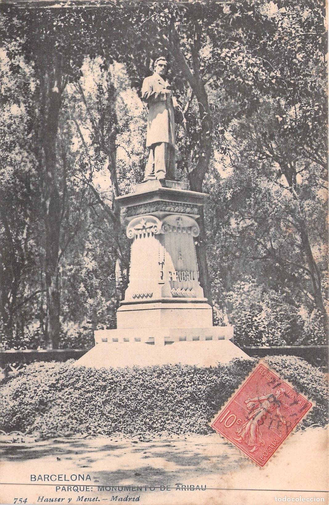 Postales: Postal Monumento de Aribau, Parque de la Ciudadela, Barcelona