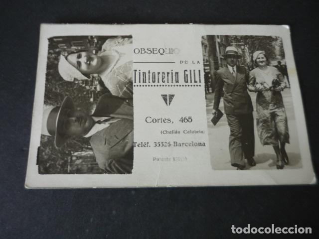 Postales: BARCELONA PAREJA EN CALLE POSTAL FOTOGRAFICA POR MINUTERO AMBULANTE OBSEQIO TINTORERIA GILI A&Ntilde;OS 30