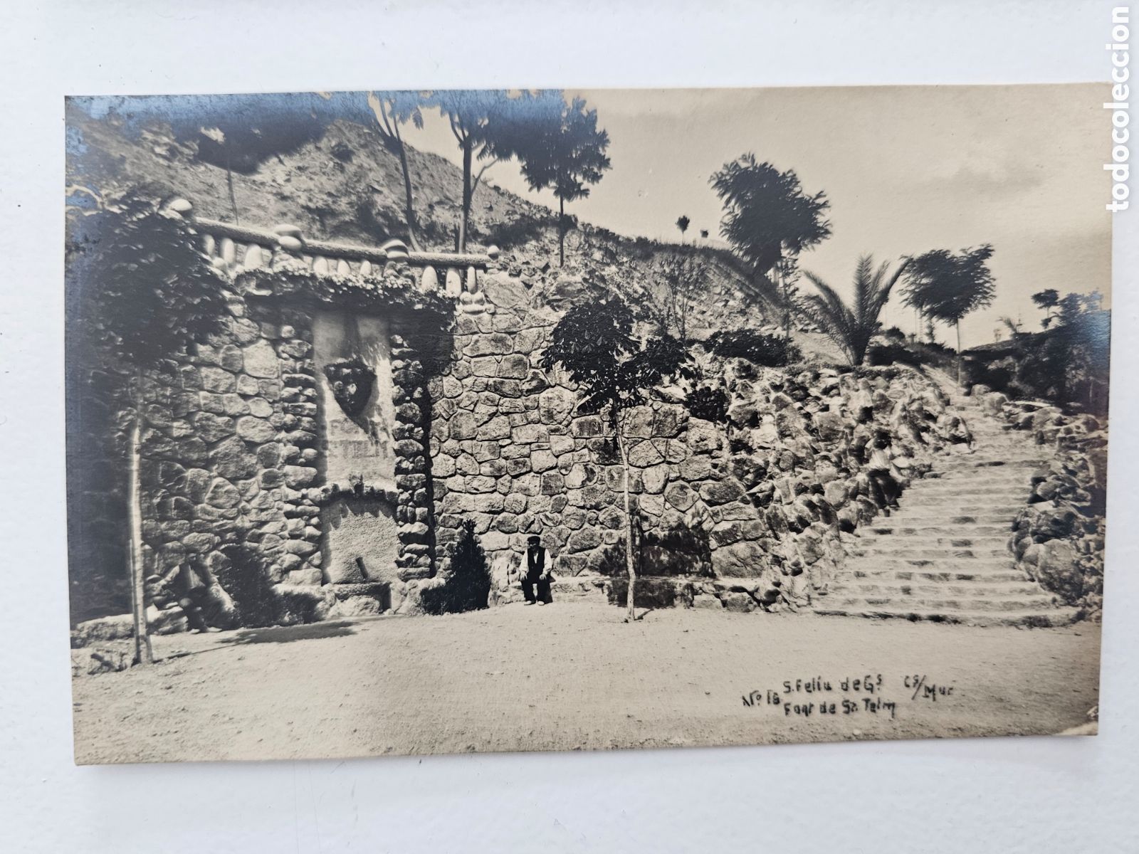 Postales: Magn&iacute;fica postal de Sant Feliu de Gu&iacute;xols Font de Sant Telm. N&deg;16 Cs / Mur