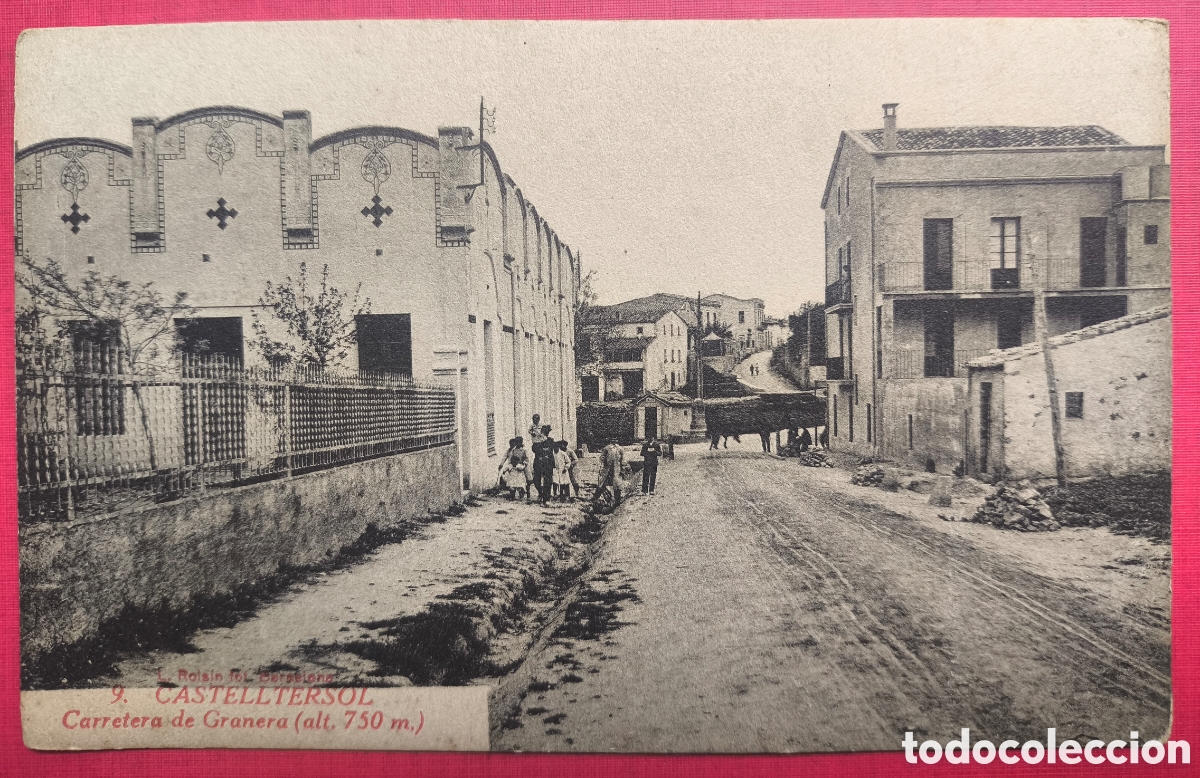 Postales: CASTELLTER&Ccedil;OL CARRETERA DE GRANERA POSTAL ANIMADA FOTOTIPIA MOIAN&Egrave;S C. 1925