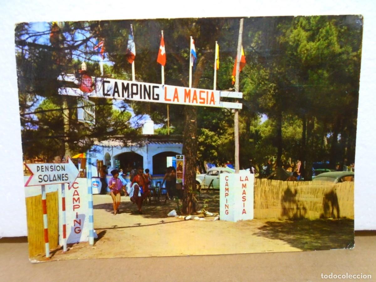 Postales: BLANES(COSTA BRAVA)POSTAL CIRCULADA 1971.EDIC.MURCIA,N&ordm;402.CAMPING&rdquo; LA MASIA &rdquo;.