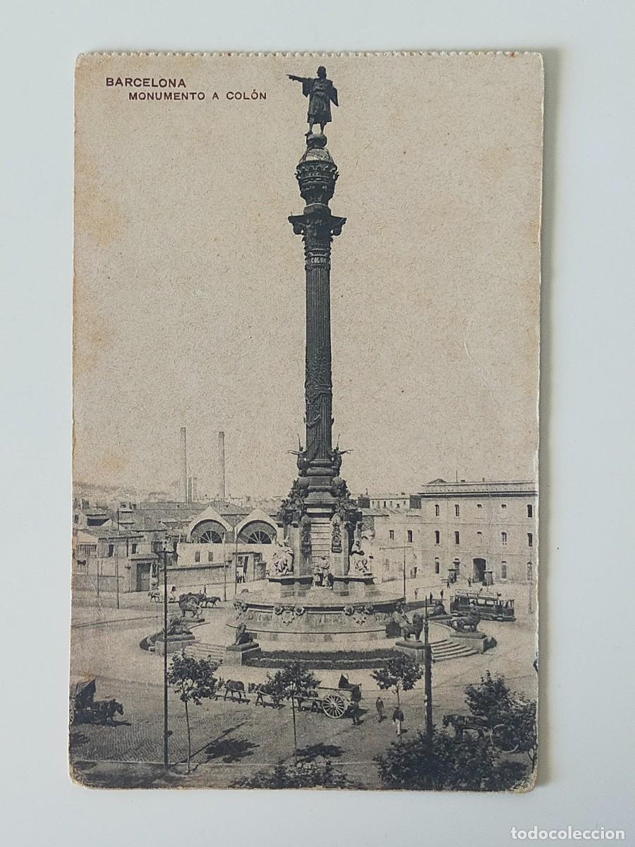 Postales: Tarjeta Postal BARCELONA: Monumento a Col&oacute;n - Sin Editor - Sin Circular.