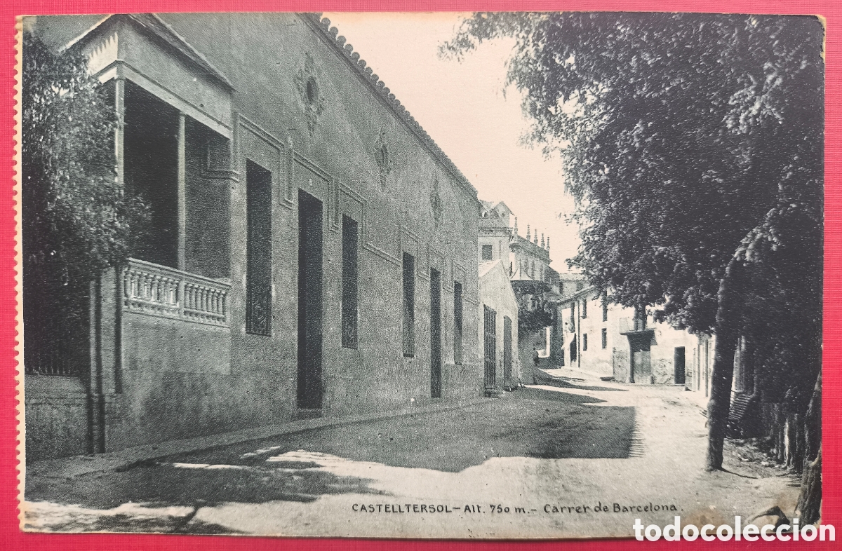 Postales: CASTELLTER&Ccedil;OL CARRER DE BARCELONA POSTAL FOTOTIPIA MOIAN&Egrave;S C. 1925
