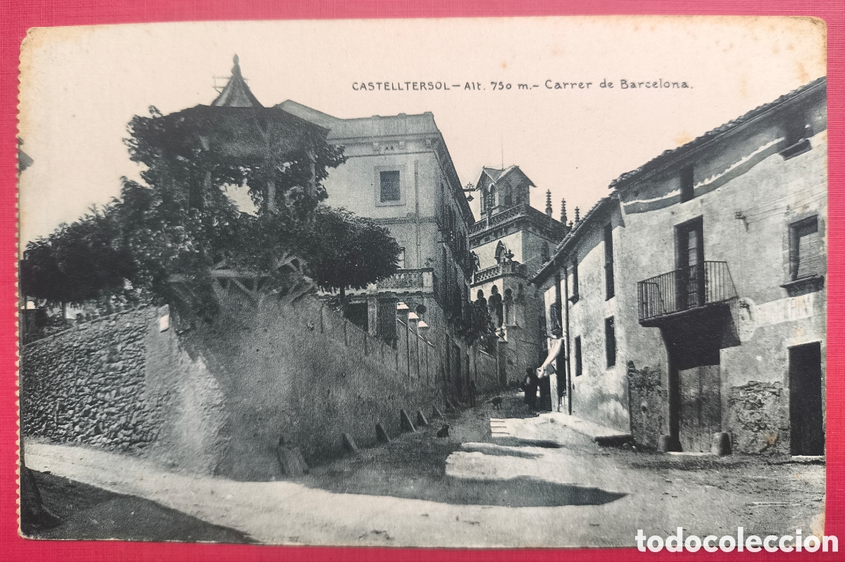Postales: CASTELLTER&Ccedil;OL CARRER DE BARCELONA POSTAL FOTOTIPIA MOIAN&Egrave;S C. 1925