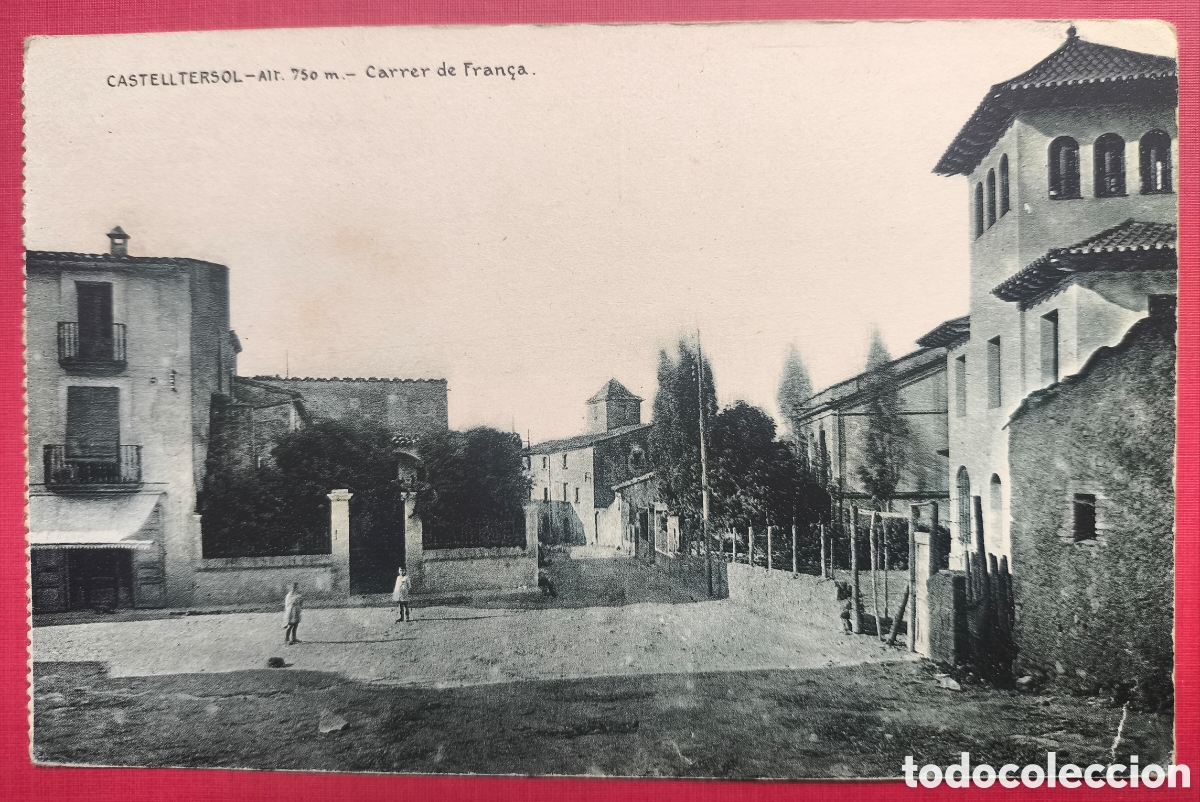 Postales: CASTELLTER&Ccedil;OL CARRER DE FRAN&Ccedil;A POSTAL FOTOTIPIA MOIAN&Egrave;S C. 1925