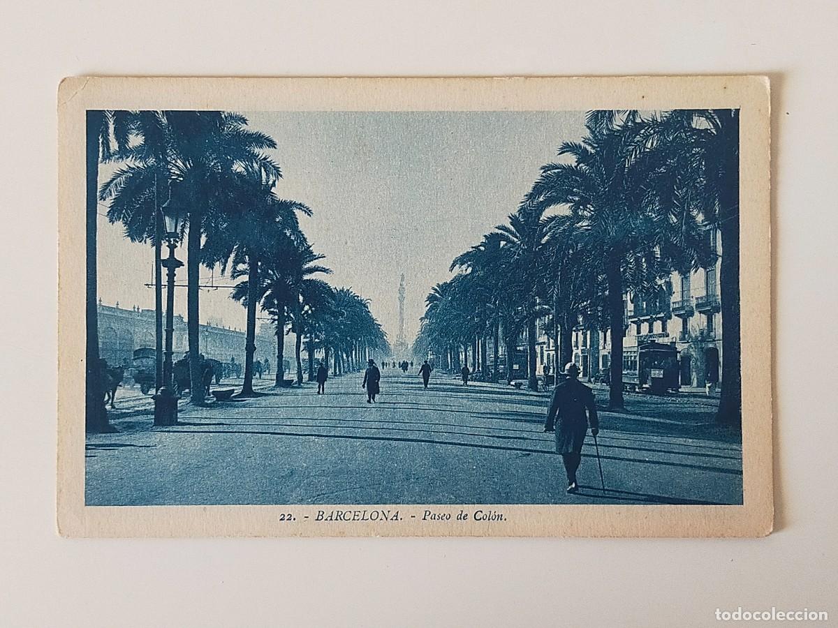 Postales: Tarjeta Postal BARCELONA: Paseo de Col&oacute;n - Fot. L. Roisin - Sin Circular.