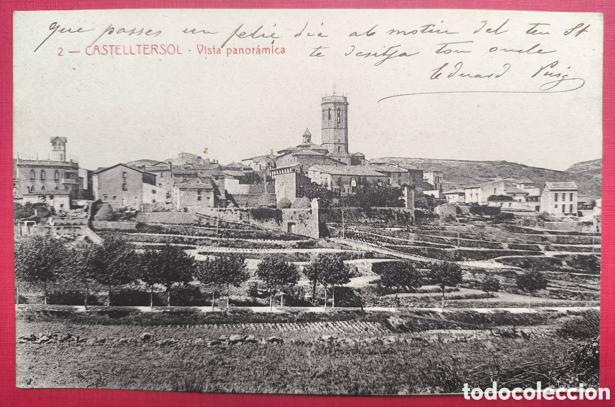 Postales: CASTELLTER&Ccedil;OL VISTA PANOR&Aacute;MICA POSTAL FOTOTIPIA A. T. V. MOIAN&Egrave;S C. 1910