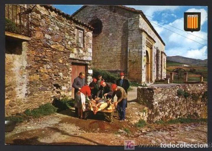 Postais: Moll&oacute;. *Matan&ccedil;a del porc a Moll&oacute;* Ed. Fisa n&ordm; 3319. Escrita.