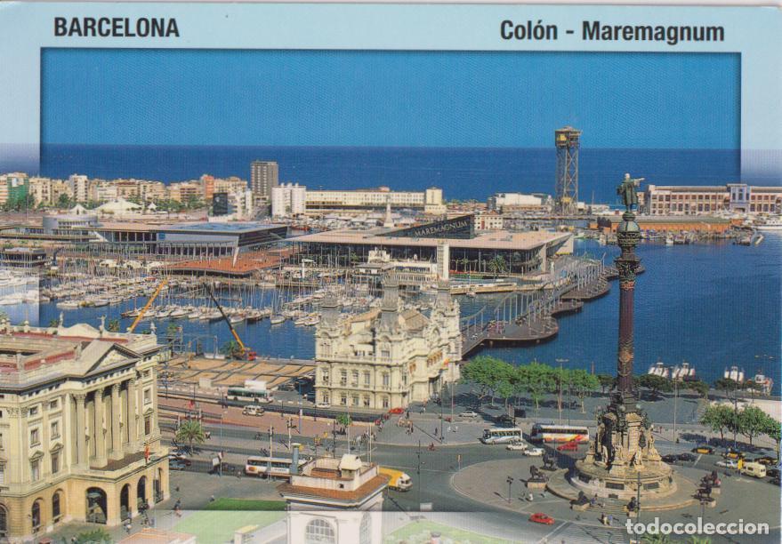 Postales: BARCELONA, COL&Oacute;N, MAREMAGNUM - MONUMENTO A COL&Oacute;N Y PUERTO - ED.A.CAMPA&Ntilde;A - S/C
