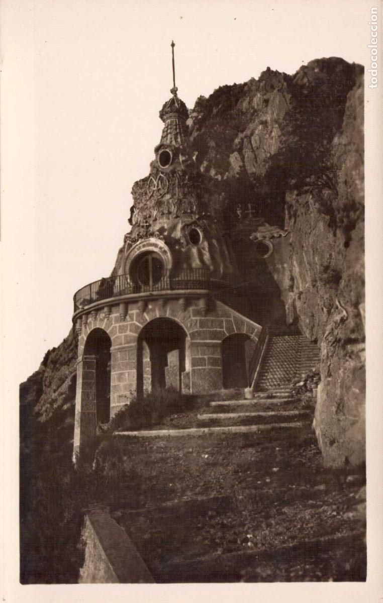 Postales: TARJETA POSTAL BERGA. BARCELONA SANTUARIO DE NTRA. SE&Ntilde;ORA DE QUERALT CUEVA DE LA VIRGEN