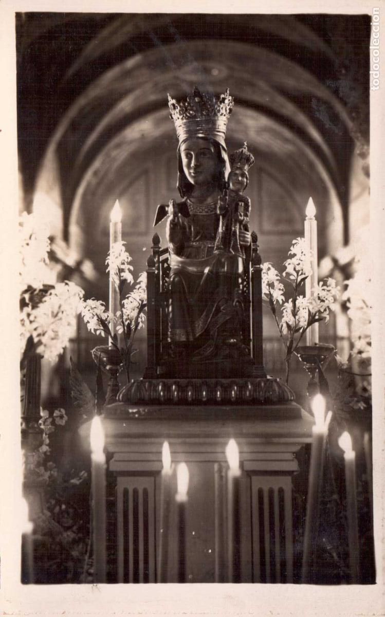 Postales: TARJETA POSTAL BERGA SLA SANTISIMA VIRGEN DE QUERALT EN SU CAMARIN DEL SANTUARIO