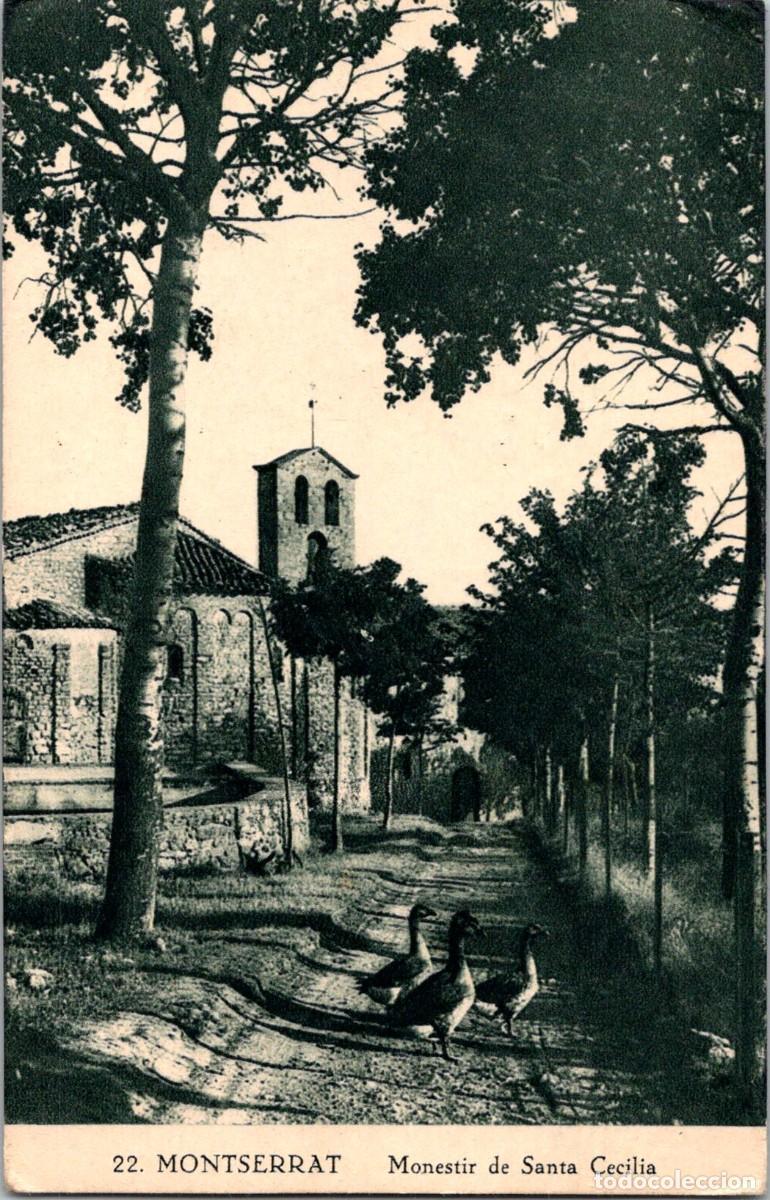 Postales: Montserrat - Monestir de Santa Cecilia - Uni&oacute; d'Escolans-Rev. Publicidad Hotel Restaurant - 138x88mm