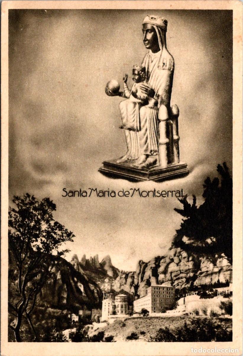 Postales: Santa Mar&iacute;a de Montserrat - Sin ning&uacute;n dato - 134x91mm - Imagen de la Virgen y Monasterio