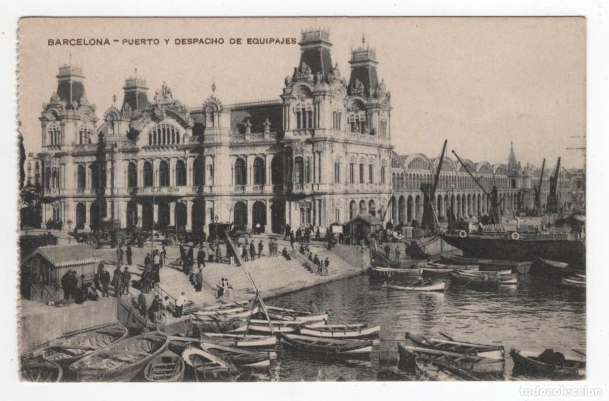 Postales: BARCELONA - PUERTO Y DESPACHO DE EQUIPAJES, NUEVA SIN ESCRIBIR VER REVERSO