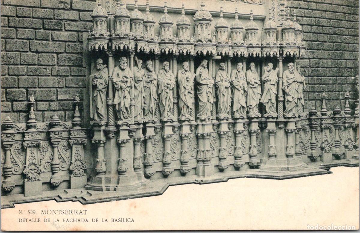 Postales: Montserrat - Detalle de la Fachada de la Bas&iacute;lica - LB 539 - Sin dividir - 139x90mm