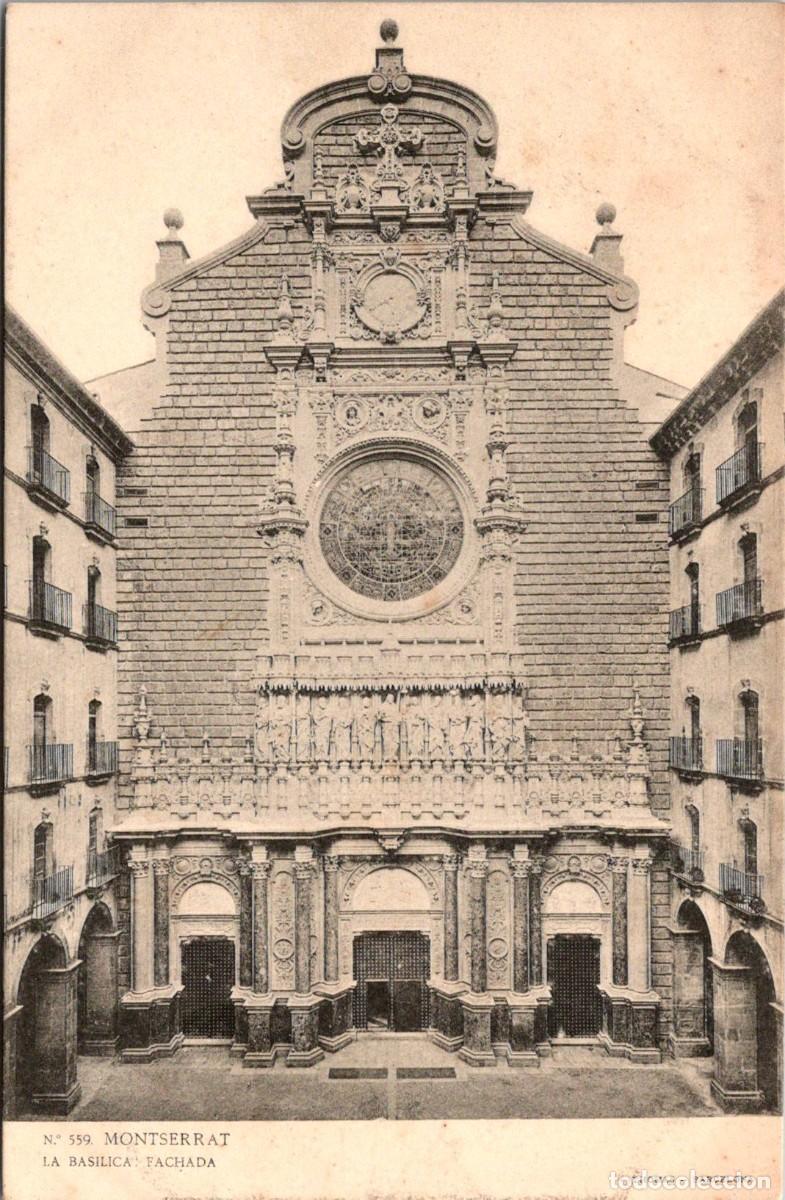 Postales: Montserrat - La Bas&iacute;lica - Fachada - LB / Thomas 559 - Sin dividir - 139x90mm