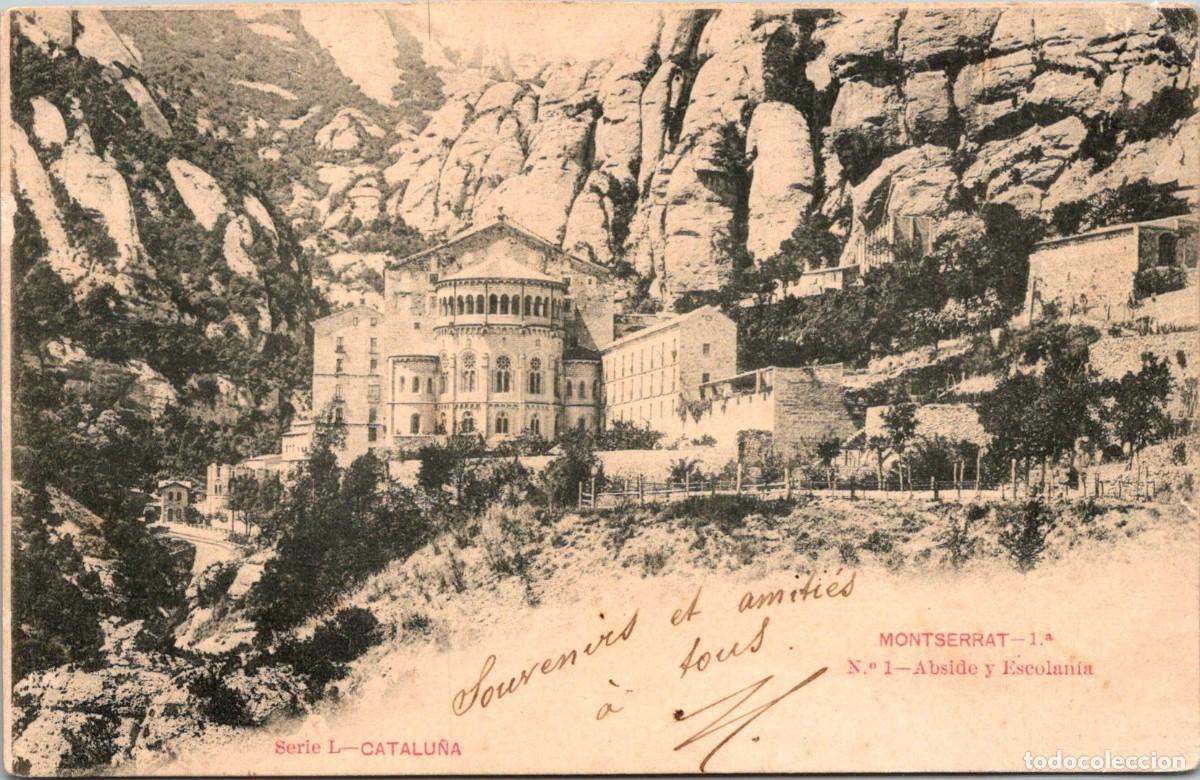 Postales: Montserrat - &Aacute;bside y Escolan&iacute;a - Serie L, Catalu&ntilde;a n&ordm; 1 - No consta editor- Sin dividir - 140x90mm