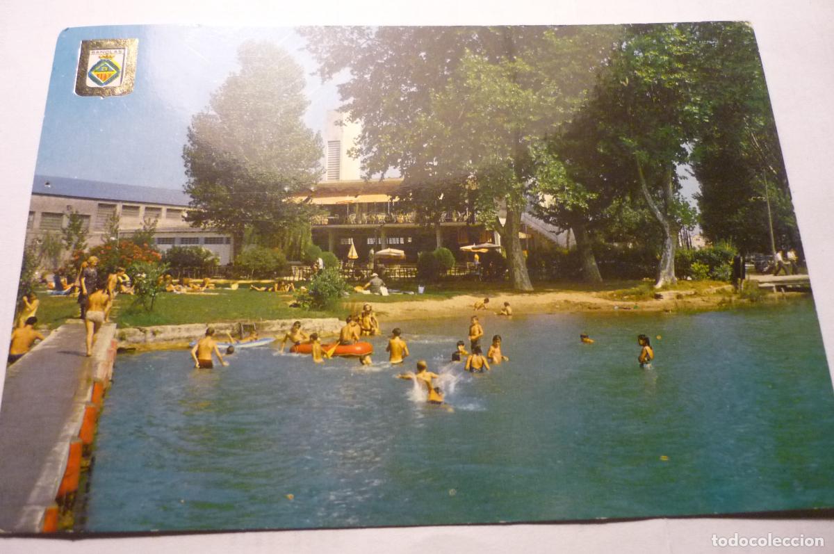 Postales: postal ba&ntilde;olas lago club nautico circulada -