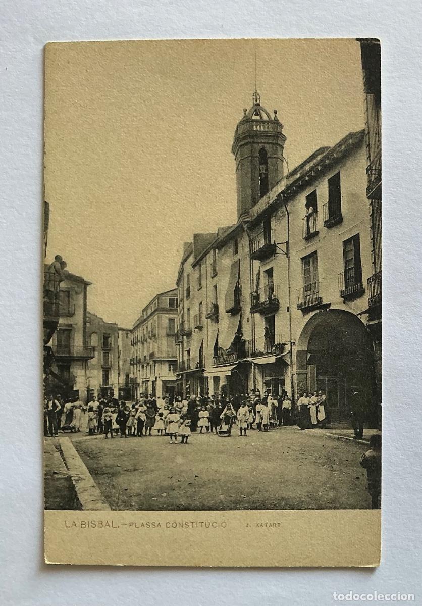 Postales: POSTAL J. XATART PLASSA CONSTITUCIO ANIMADA LA BISBAL GERONA GIRONA
