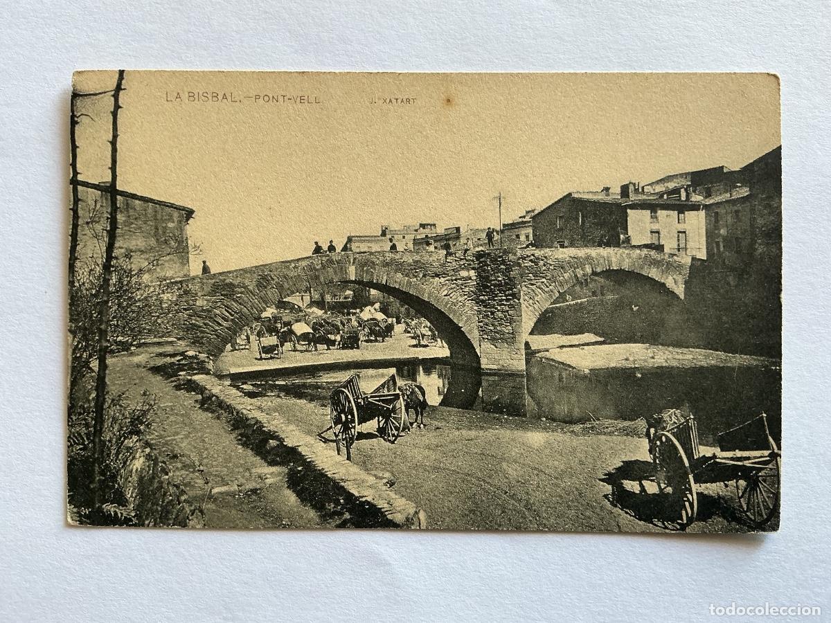 Postales: POSTAL J. XATART PONT VELL ANIMADO CARROS LA BISBAL GERONA GIRONA