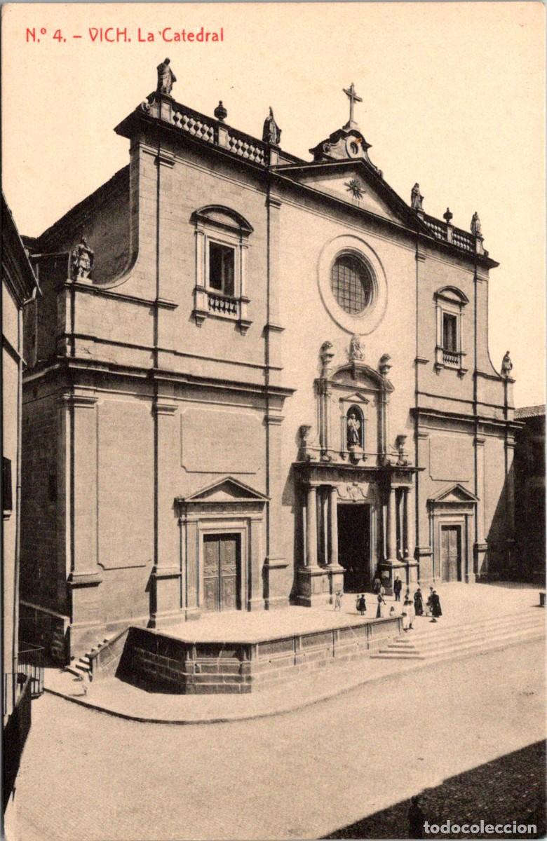 Postales: Vich - n&ordm; 4 - La Catedral - Fototipia Thomas 1043 - 140x90mm