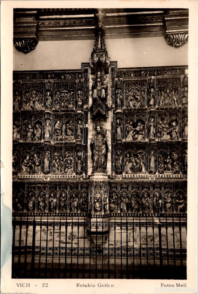 Postales: Vich - Retablo G&oacute;tico - Fotos Meli 22 - 140x94mm