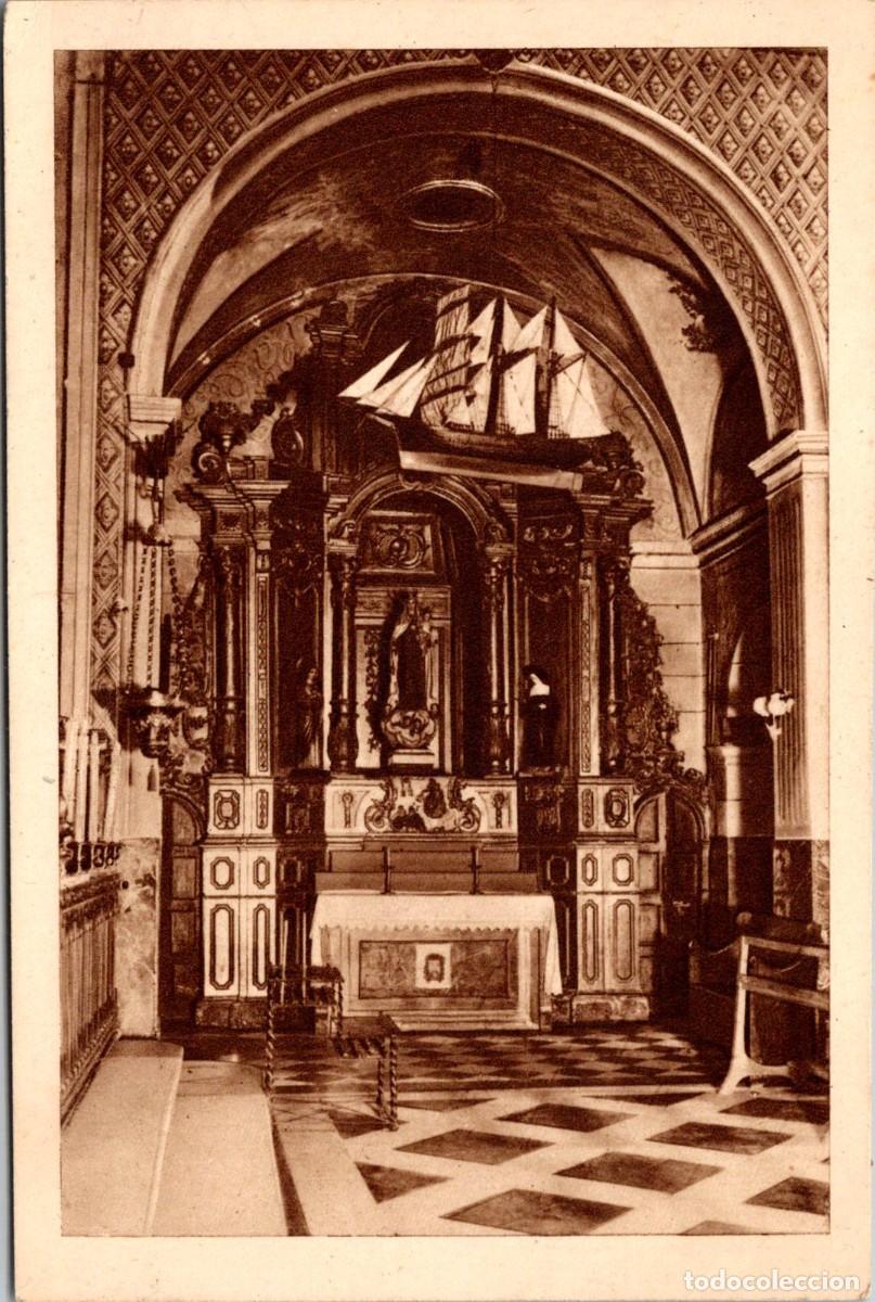 Postales: Sitges - Santuario de Ntra. Sra. del Vinyet - Altar de Ntra. Sra. del Carmen - Fournier - 136x89mm