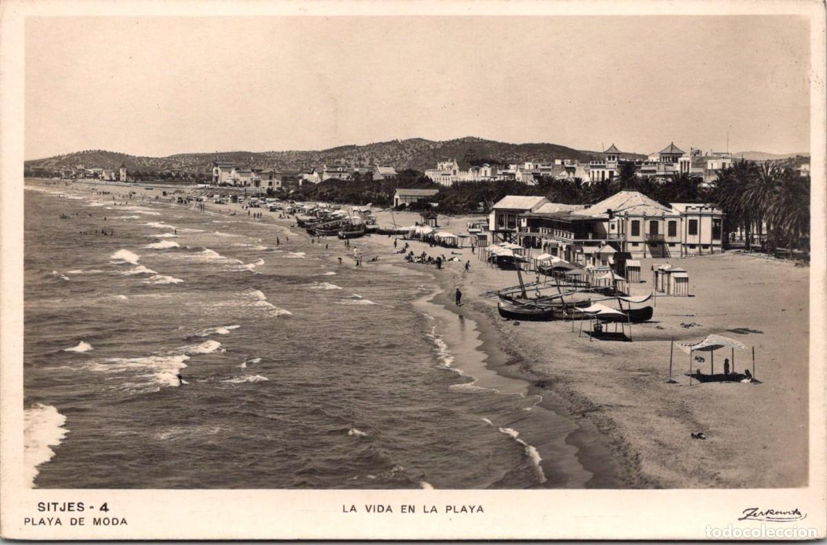 Postales: Sitges - La vida en la playa - Zerkowitz 4 - 137x88mm
