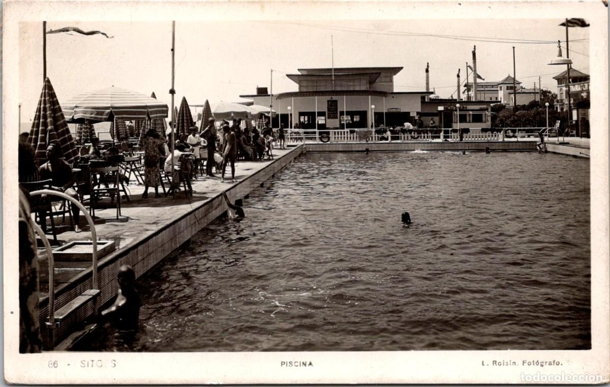 Postales: Sitges - Piscina - Roisin 86 - 141x89mm