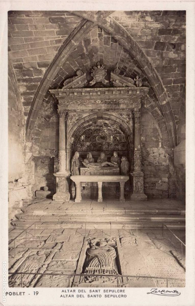 Postales: TARJETA POSTAL POBLET N&ordm;19 ALTAR DEL SANTO SEPULCRO