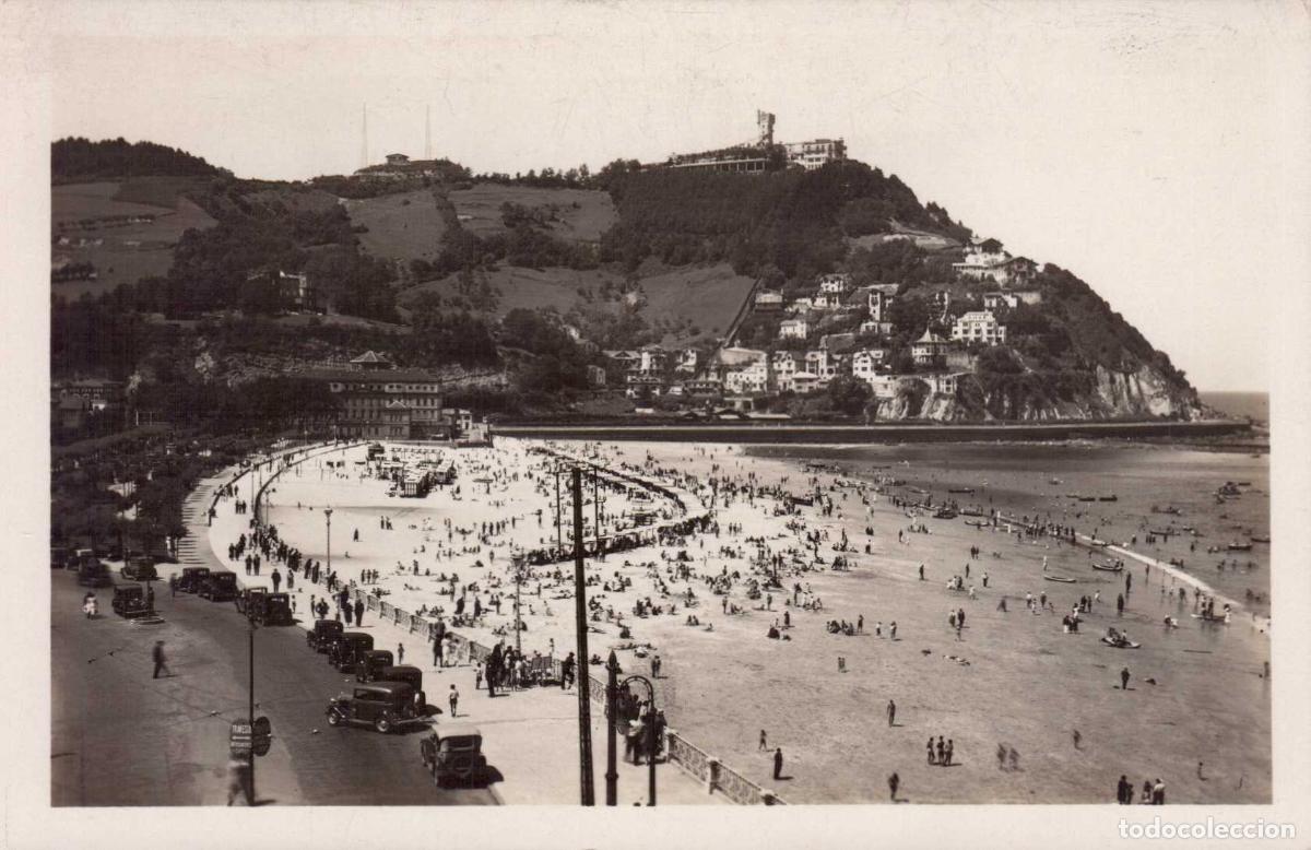 Postales: TARJETA POSTAL N&ordm; 408 SAN SEBASTIAN PLAYA DE ONDARRERTA FOTO GALARZA