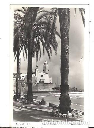 Postales: ANTIGUA POSTAL 55 SITGES PASEO Y PUNTA FOT R GASSO