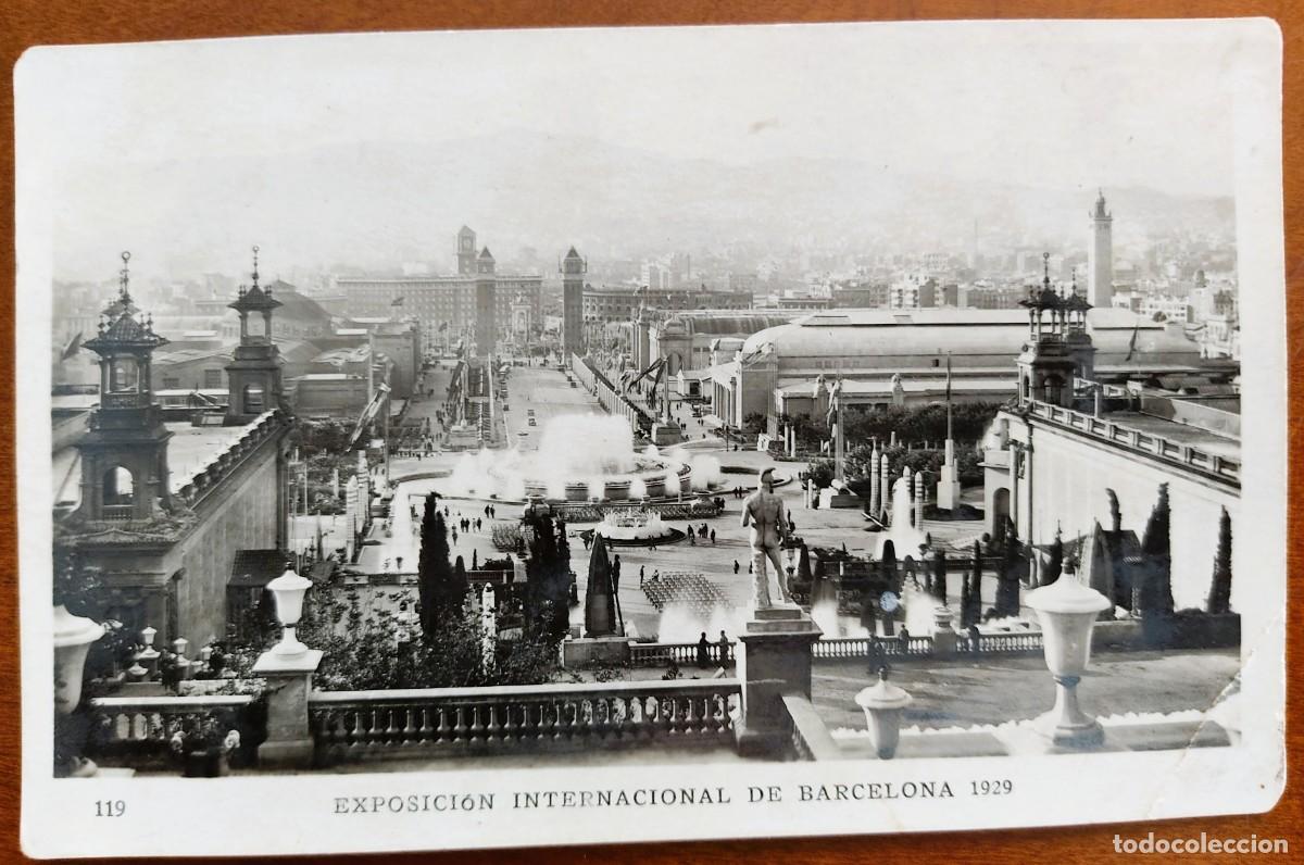 Postales: 119. EXPOSICI&Oacute;N INTERNACIONAL DE BARCELONA 1929. VISTA PANOR&Aacute;MICA DESDE EL PALACIO NACIONAL