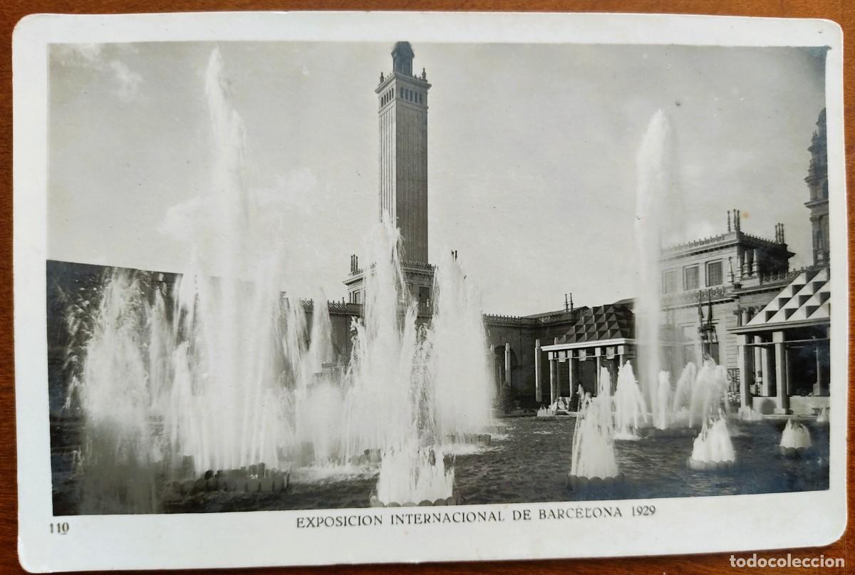 Postales: 110. EXPOSICI&Oacute;N INTERNACIONAL DE BARCELONA 1929. PLAZA DEL UNIVERSO. JUEGOS DE AGUA