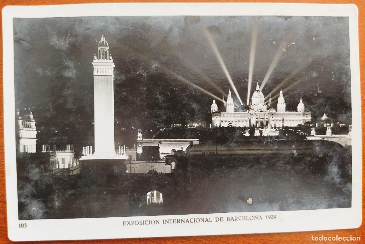 Postales: 103. EXPOSICI&Oacute;N INTERNACIONAL DE BARCELONA 1929. VISTA GENERAL DE LA EXPOSICI&Oacute;N (NOCTURNA)