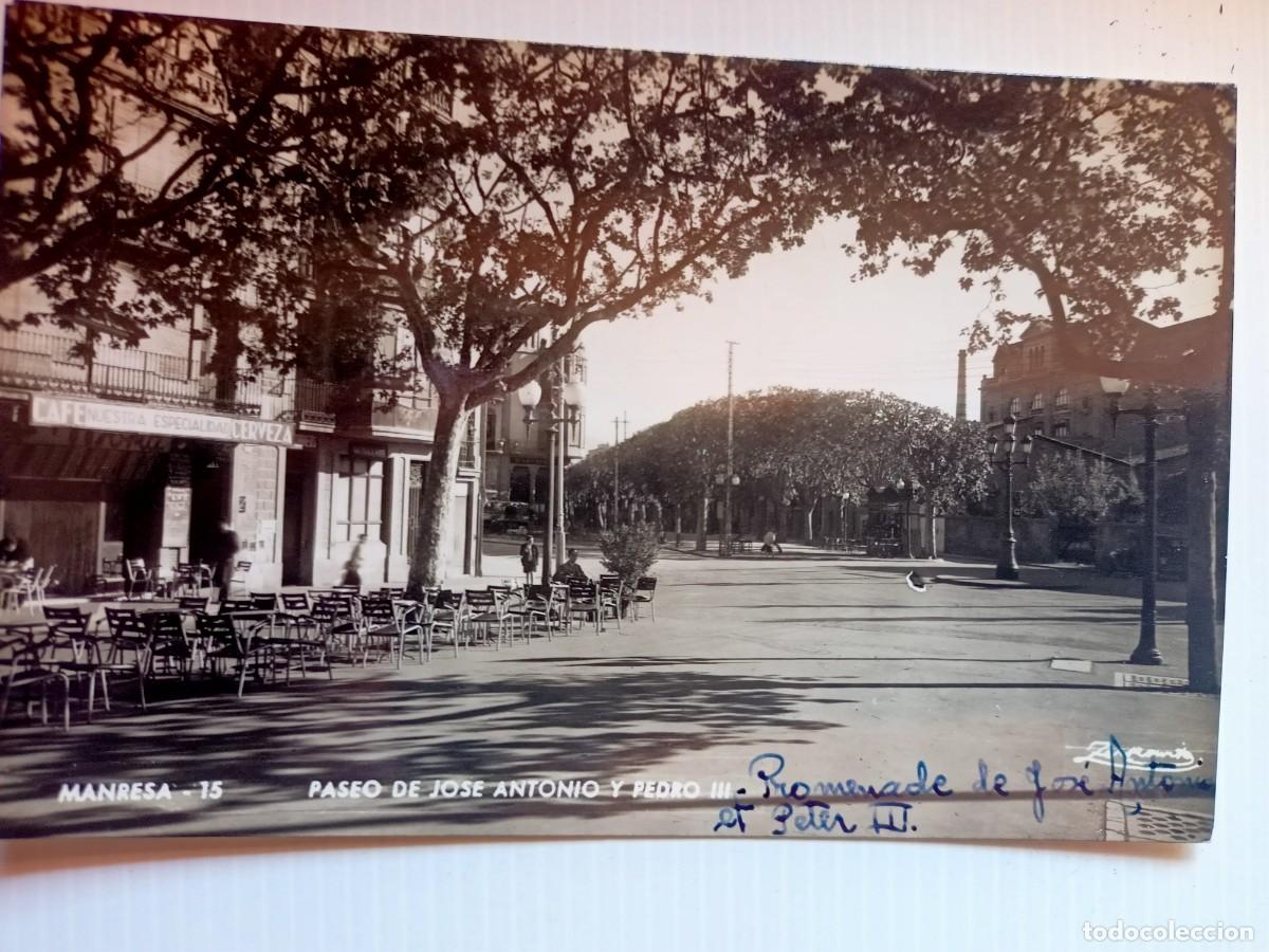 Postales: POSTAL ANTIGUA DE MANRESA -PASEO DE JOSE ANTONIO Y PEDRO III