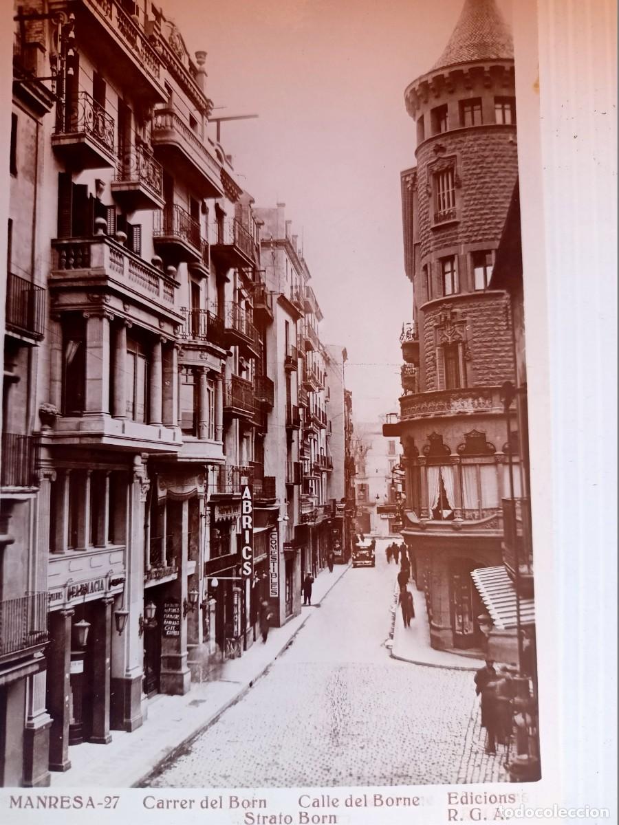 Postales: POSTAL ANTIGUA DE MANRESA -CARRER DEL BORN- EDICIONS R.G.A. N&ordm; 27