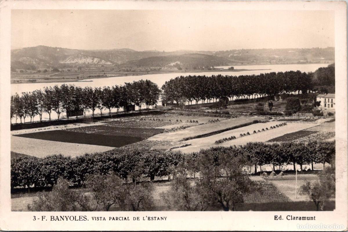 Postales: Banyoles - Vista parcial de l'Estany - Ed. Claramunt n&ordm; 3 F - 138x91mm