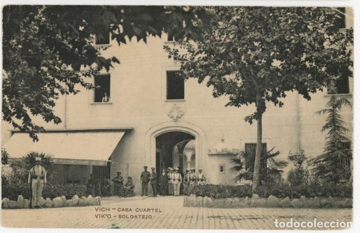 Postales: a11190 Vic Casa Cuartel j.p. serie 3 circulada animada