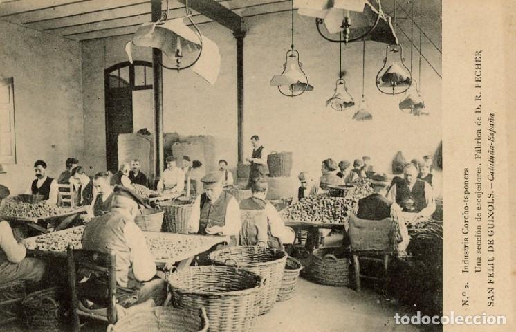 Postales: a11213 San Feliu De Guixols Industria Corcho Taponera Fabrica D.r. Pecher sc